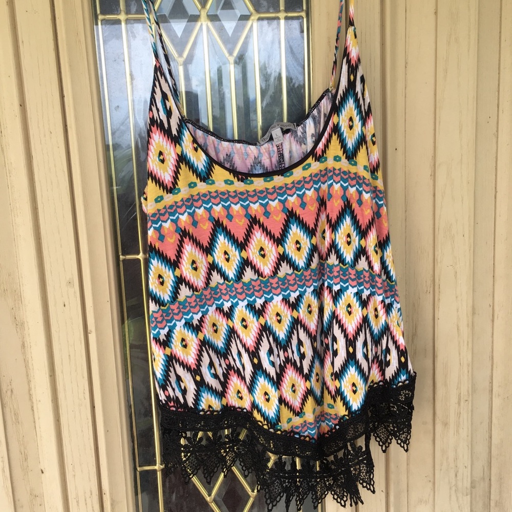 Charlotte Russe crop top with lace at the bottom